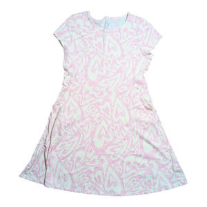 Wonder Nation - Girls Dress Size 10-12 - Pink with White Hearts